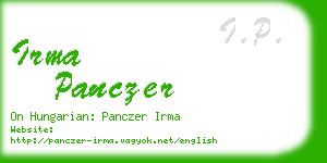 irma panczer business card